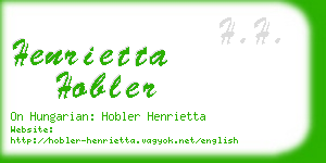 henrietta hobler business card